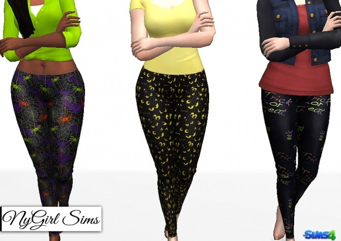 Sims 4 Halloween Themed Leggings at NyGirl Sims