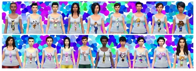 Sims 4 Animal Crossing shirt Part 2 by Alfredlovessims at SimsWorkshop