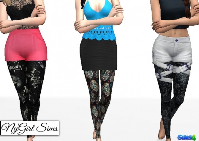 Sims 4 Halloween Themed Leggings at NyGirl Sims