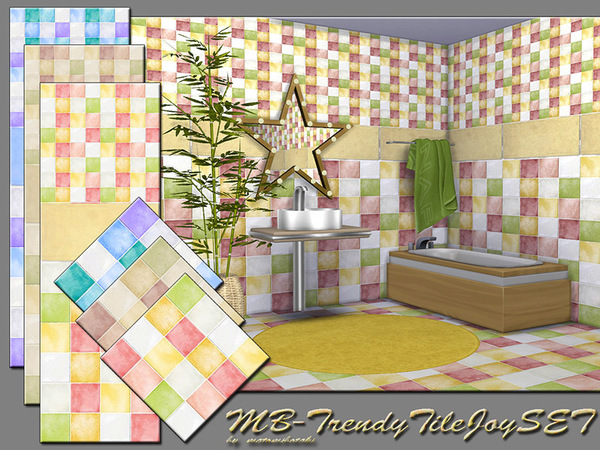Sims 4 MB Trendy Tile Joy set by matomibotaki at TSR