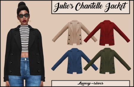 Julie’s Chantelle Jacket Accessory at Lumy Sims » Sims 4 Updates