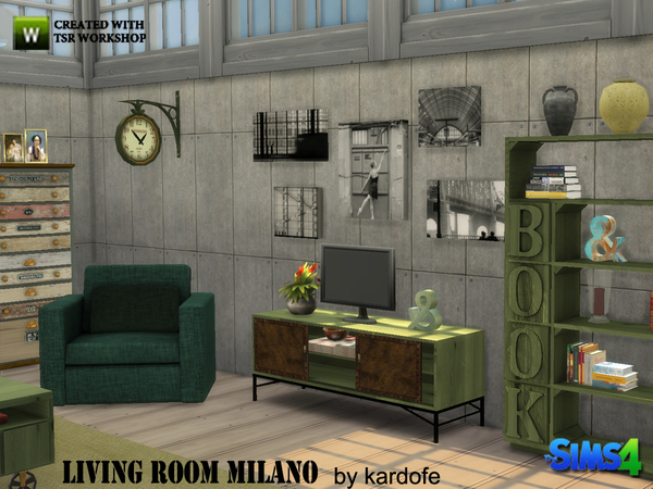 Sims 4 Milano livingroom by kardofe at TSR