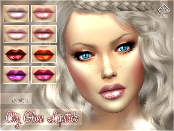 Sims 4 City Gloss Lipstick by Devirose at TSR