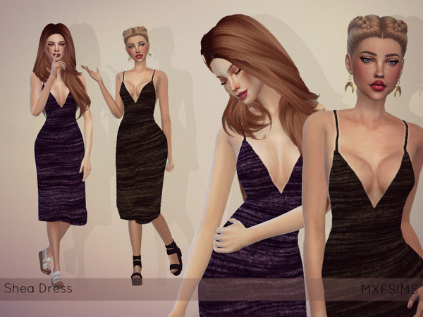 Sims 4 Shea Dress by mxfsims at TSR