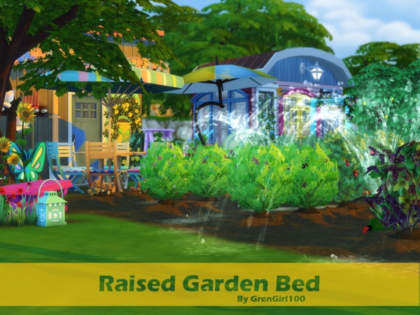 Sims 4 Raised Garden Bed by Green Girly100 at TSR