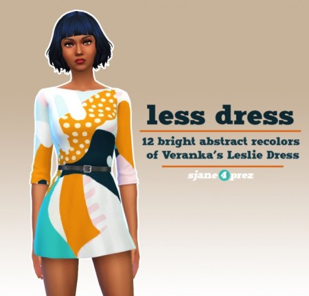 Veranka-s4cc’s leslie dress recolors at 4 Prez Sims4