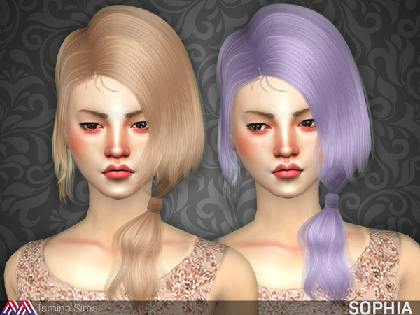 Sims 4 Sophia Hair 21 by TsminhSims at TSR