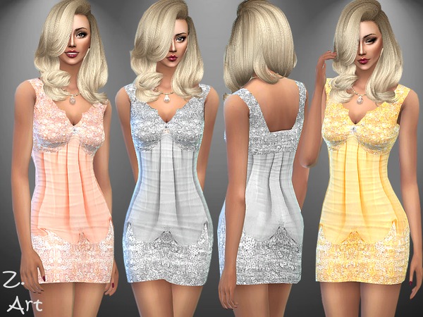 Sims 4 Starlet dress by Zuckerschnute20 at TSR