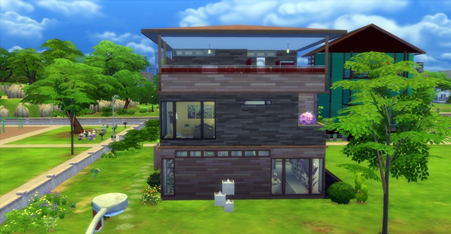 Sims 4 Moder blockhouse by Meryane at Beauty Sims