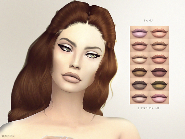 Sims 4 Lana lipstick N11 by serenity cc at TSR