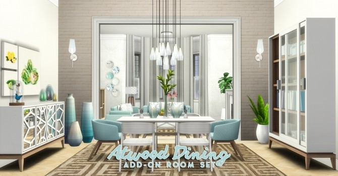 Sims 4 Atwood Dining Content Collection Addon at Simsational Designs
