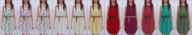 Sims 4 Shirt Dress (Meganrosesims) at Elliesimple