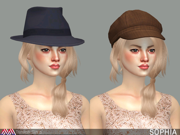 Sims 4 Sophia Hair 21 by TsminhSims at TSR