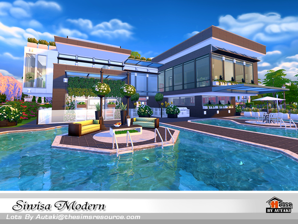 Sims 4 Siwisa Modern house by autaki at TSR