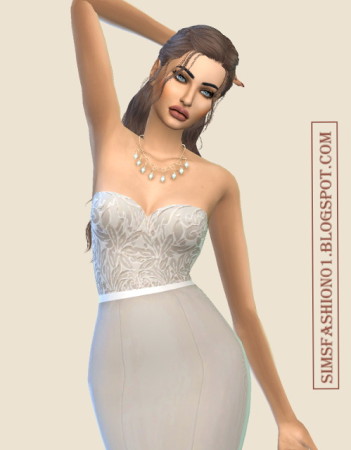 Lovely Lace Evening Dresses at Sims Fashion01