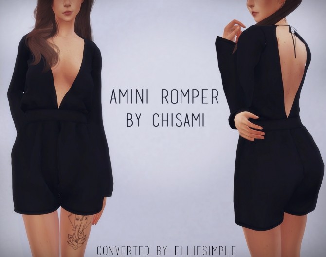 Sims 4 Amini Romper (Chisami) at Elliesimple