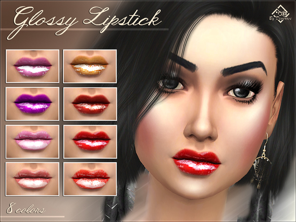 Sims 4 Glossy Lipstick by Devirose at TSR