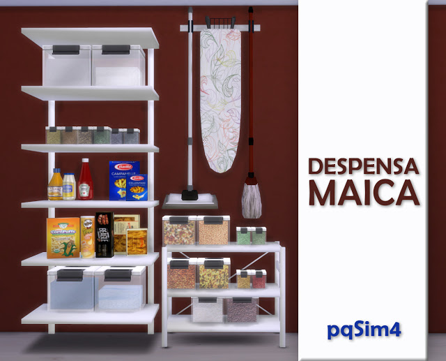Sims 4 Maica pantry by Mary Jiménez at pqSims4