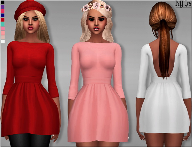 Sims 4 Voulez Vous Dress by Margeh75 at Sims Addictions