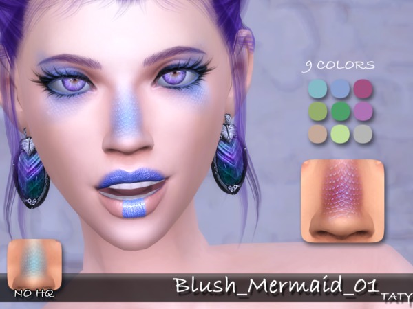 Sims 4 Mermaid blush 01 by tatygagg at TSR