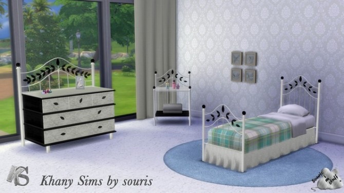 Sims 4 LEAVES bedroom by Souris at Khany Sims