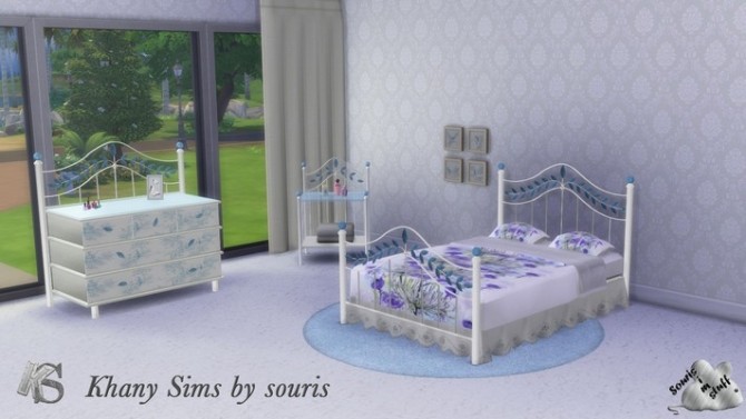 Sims 4 LEAVES bedroom by Souris at Khany Sims