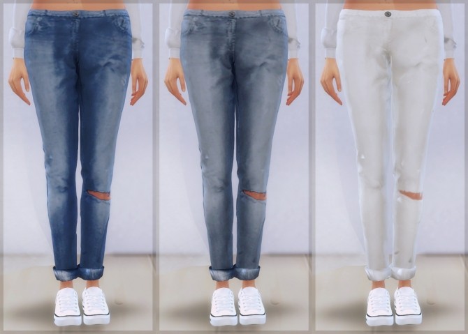 Sims 4 Boyfriend Jeans (Loubelle) at Elliesimple