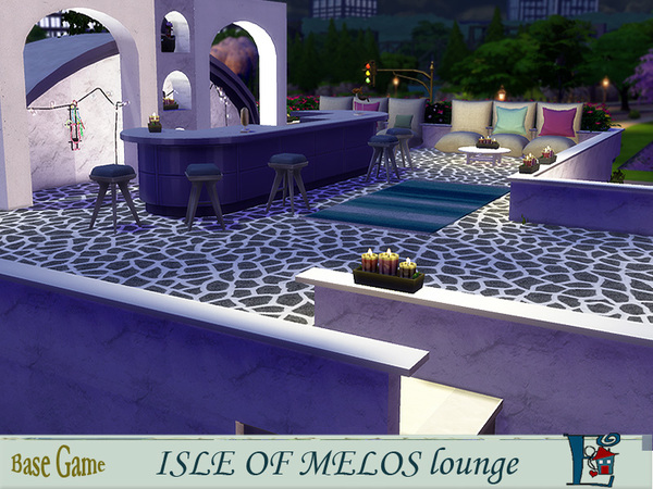 Sims 4 Isle of Melos lounge by evi at TSR