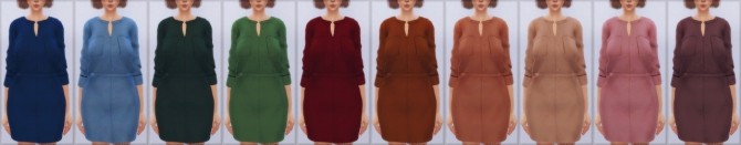 Sims 4 Striped Shirt Dress (Chisami) at Elliesimple
