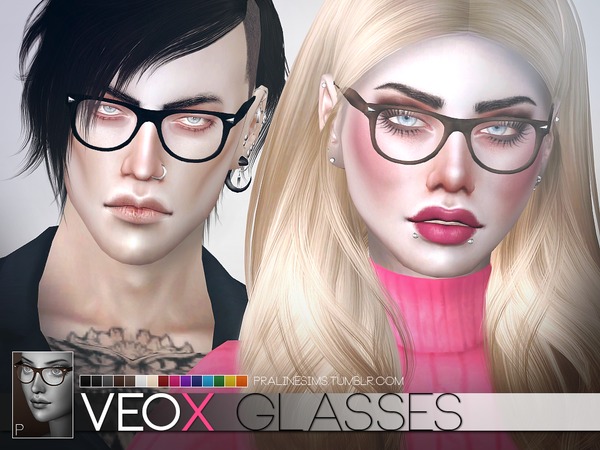 Sims 4 Veox Glasses by Pralinesims at TSR
