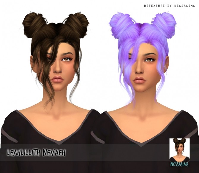 Sims 4 LeahLillith Nevaeh Hair Retexture at Nessa Sims