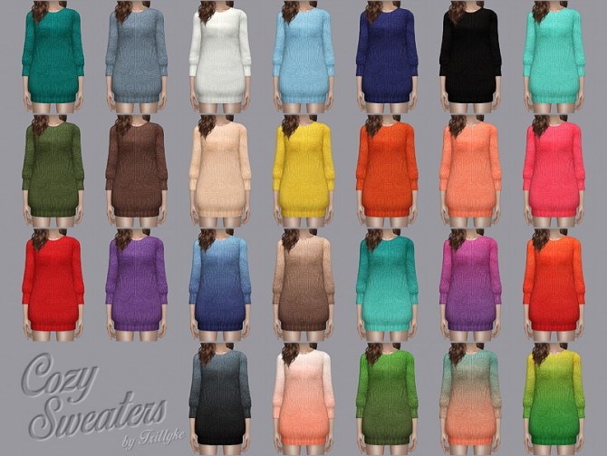 Sims 4 Cozy Sweaters & Thigh High Socks at Trillyke