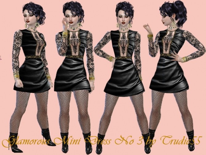 Sims 4 Glamorous Mini dress No 3 at Trudie55