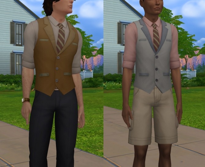 Sims 4 Dine Out Vest Layer Edit (Tucked In) by VentusMatt at Mod The Sims