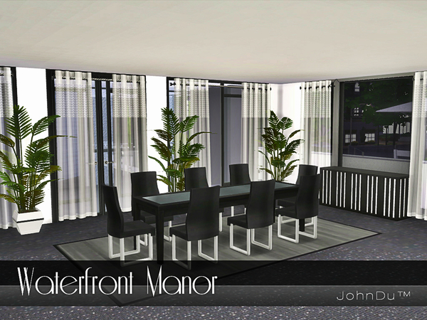 Sims 4 Waterfront Manor by johnDu at TSR