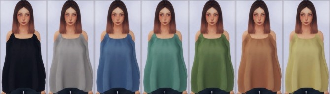 Sims 4 Open Shoulder Top at Elliesimple