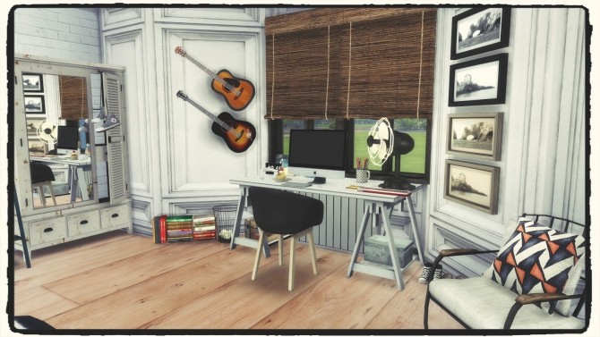 Sims 4 Blue Bedroom at Dinha Gamer