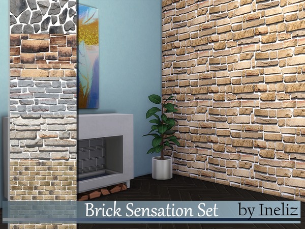 Brick Sensation Set By Ineliz At Tsr Sims 4 Updates