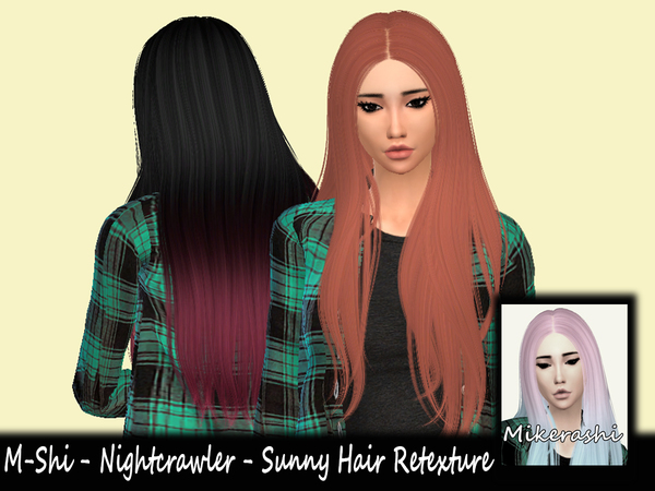 Sims 4 M Shi Nightcrawler Sunny Hair Retexture at TSR