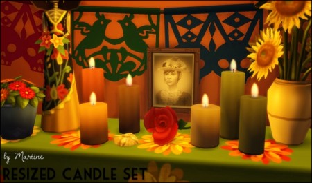 Resized candle set at Martine’s Simblr