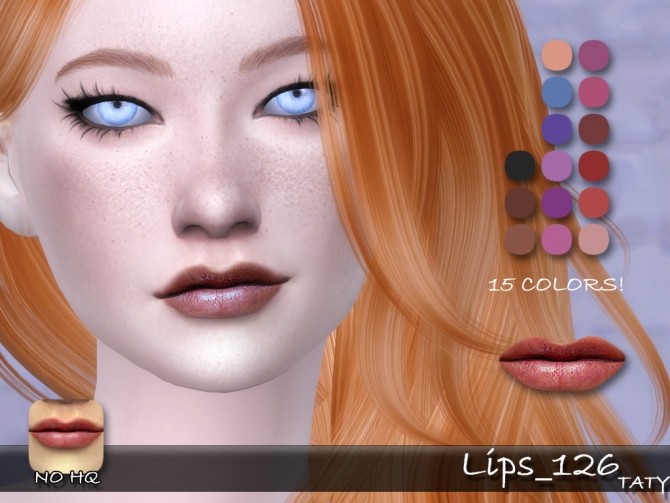 Sims 4 Lips 126 by Taty at SimsWorkshop