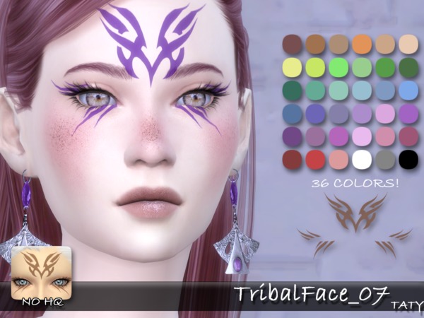 Sims 4 Tribal Face 07 by tatygagg at TSR