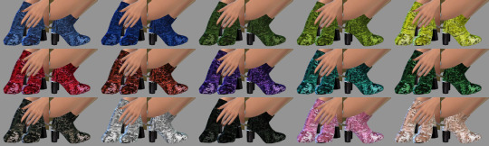 Sims 4 Velvet Kyoto Booties at JFC Sims
