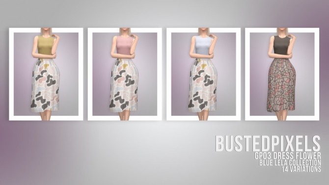 Sims 4 GP03 Dress Flower at Busted Pixels
