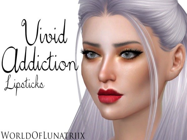 Sims 4 Vivid Addiction Lip Matte by LunaTemple at TSR