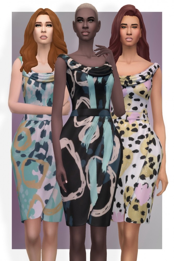 Sims 4 Dress Drape Classic at Busted Pixels