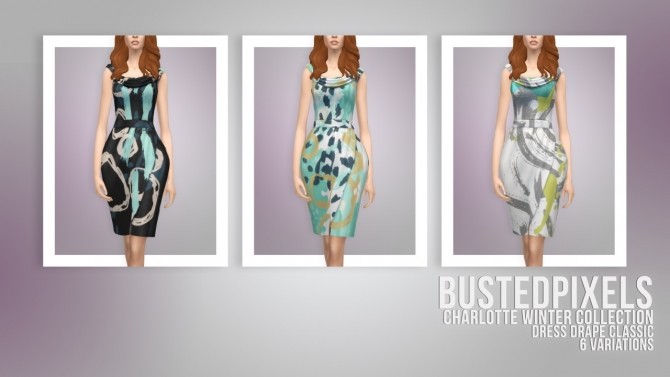 Sims 4 Dress Drape Classic at Busted Pixels