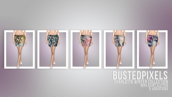 Sims 4 Mini Skirt Glitter at Busted Pixels