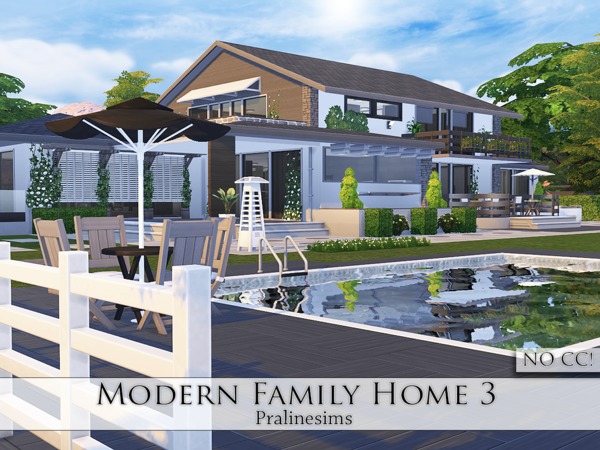 Sims 4 Modern Family Home 3 by Pralinesims at TSR