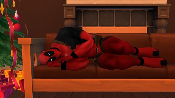 Sims 4 Deadpool Costume by G1G2 at SimsWorkshop